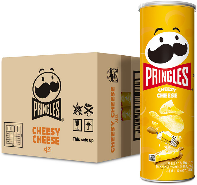 프링글스 치즈맛, 110g, 12개