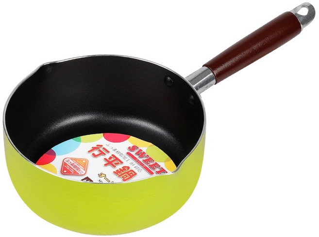 Quasi 適用IH爐 彩漾雪平鍋, 18cm, 綠色, 1個