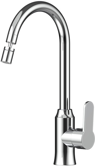 BK 거위목 원홀 탑볼 세면기 수전 아쿠아 270, 1개