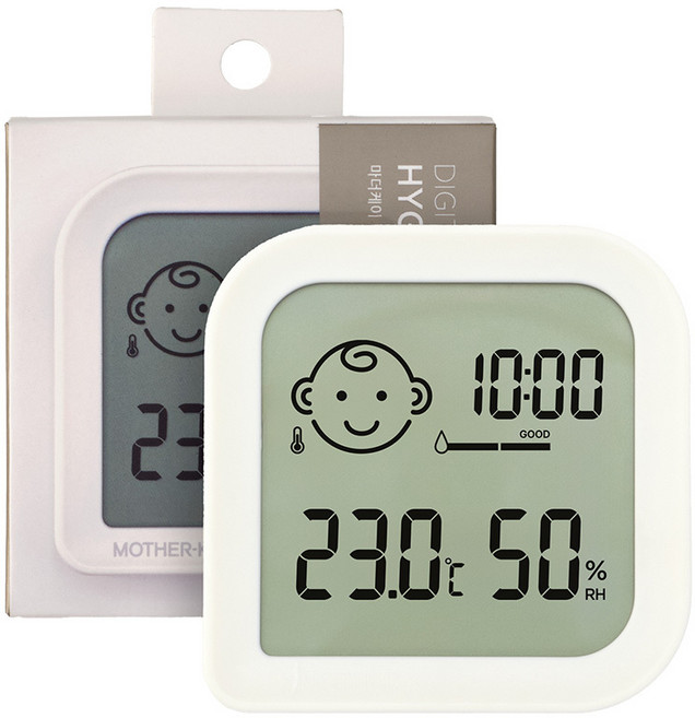 마더케이 디지털 온습도계, 아이보리, 1개