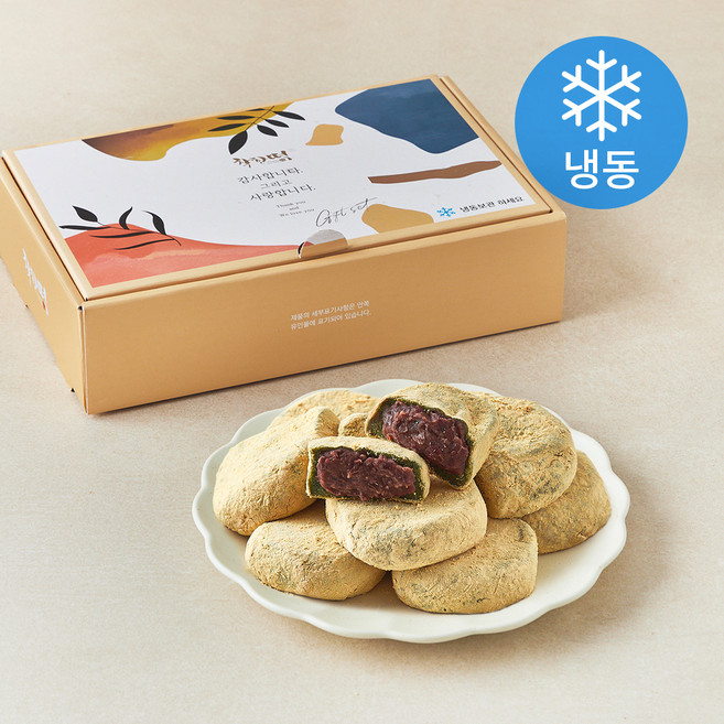 착한떡 콩쑥개떡 (냉동), 60g, 1개, 28개입