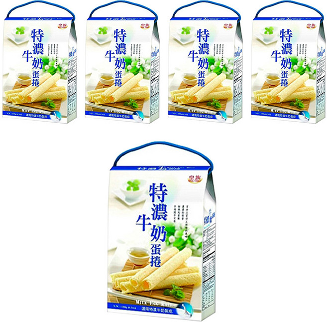 ROYAL FAMILY 皇族 特濃牛奶蛋捲, 180g, 5盒