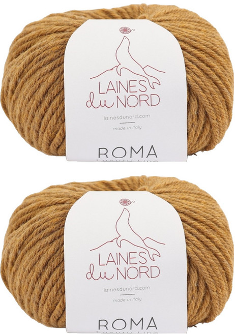 LAINES du NORD 羅馬編織線 50g, 2個, 7號 金色