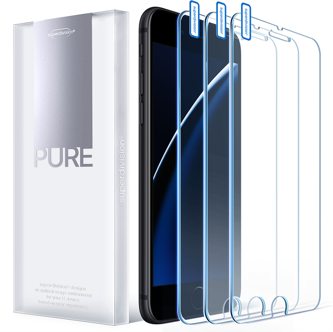 슈퍼디비전 밸런스 풀커버 강화 유리 핸드폰 액정 보호 방탄 필름 3세트, 1개