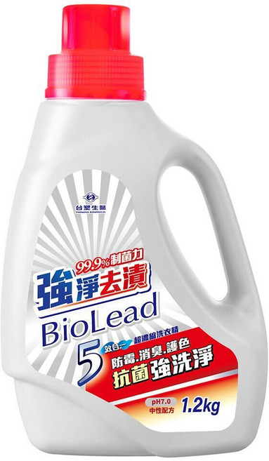 台塑生醫 BioLead 強淨去漬洗衣精瓶裝, 1.2kg, 1入, 1瓶