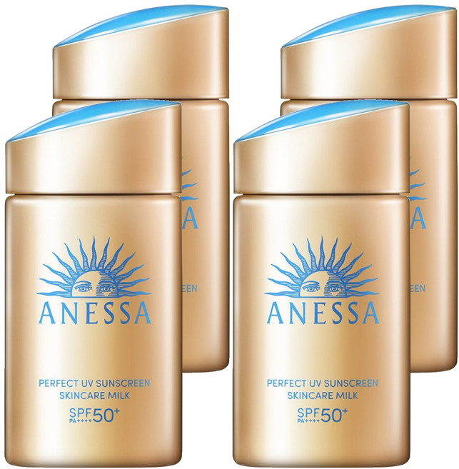 ANESSA 安耐曬 台灣公司貨 金鑽高效防曬露NA 5X版, 4瓶, 60ml