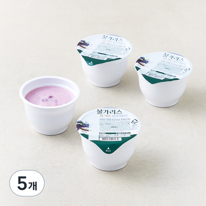 불가리스 요거트 블루베리 4개입, 85g, 5개