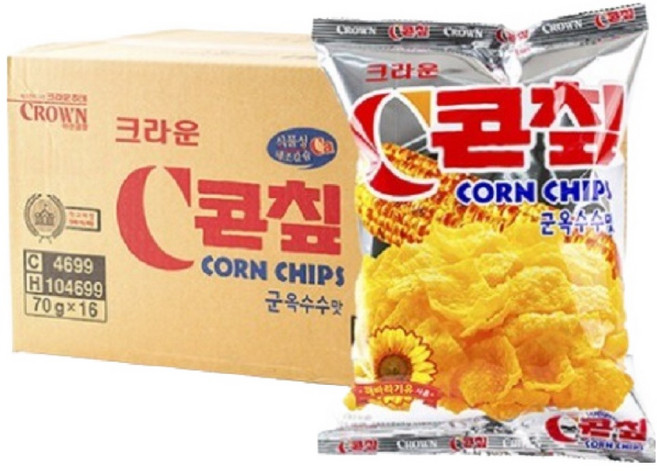 크라운 콘칲, 70g, 16개