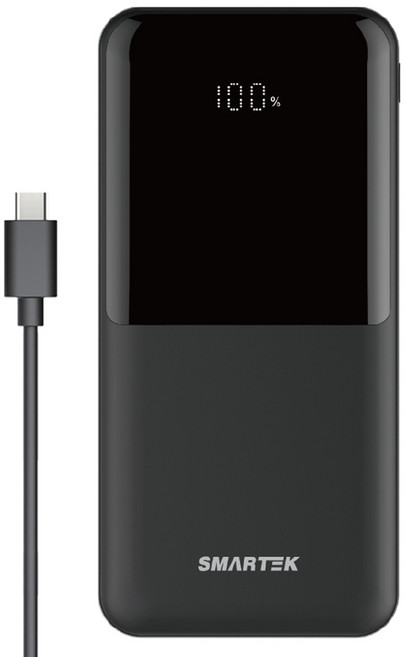 스마텍 PD 고속 LED 보조 배터리 20000mAh, 블랙, STPB-QB2