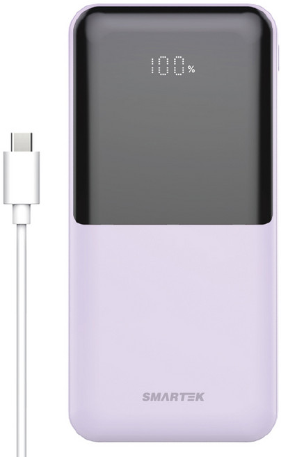 스마텍 PD 고속 LED 보조 배터리 20000mAh, 퍼플, STPB-QB2