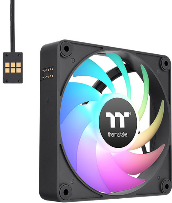thermaltake 曜越 CT120 EX ARGB 正轉 磁吸快接散熱器 釋放RGB燈效 精細工藝 簡化線材設計, CL-F181-PL12SW-A, 黑色, 1組