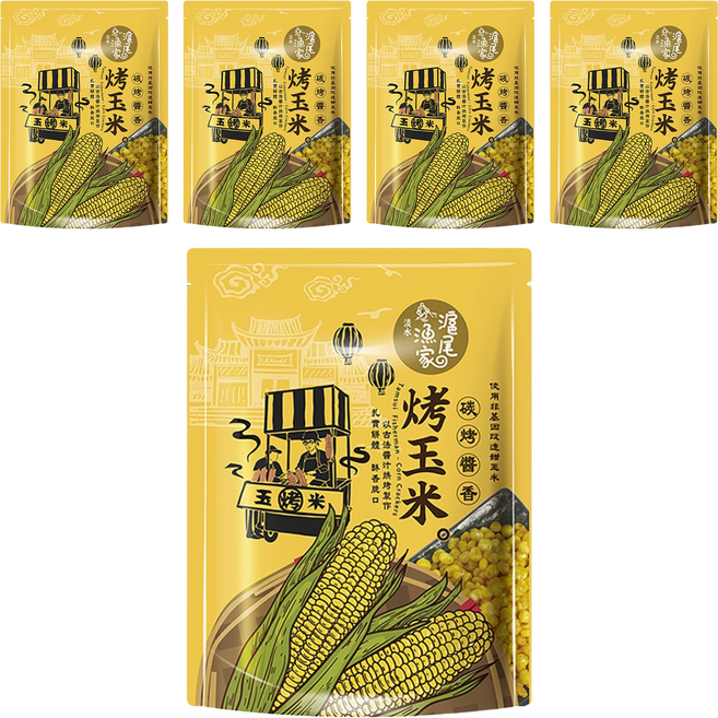 滬尾漁家 烤玉米 醬香風味, 70g, 5包
