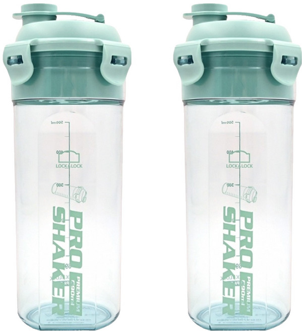 LocknLock 樂扣樂扣 Pro Shaker系列 搖搖杯, 薄荷色, 690ml, 2個
