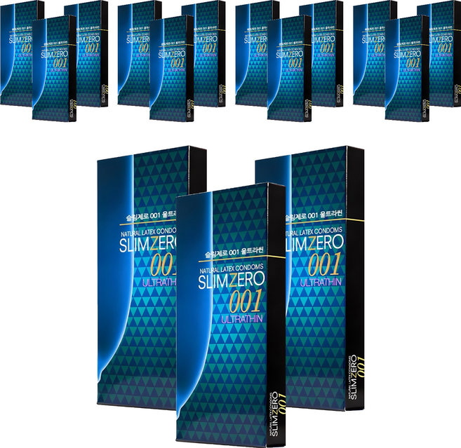 슬림제로 001 울트라씬 일반형 콘돔, 8개입, 15개