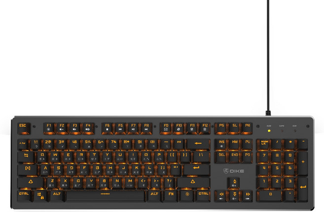DIKE Hawk背光青軸機械鍵盤 電競多媒體, 黑色, DGK900BK, 青軸