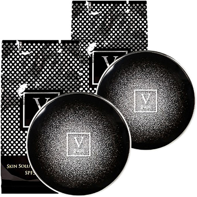 파우 스킨 솔루션 스타 쿠션 15g + 리필 15g, 네추럴, 2개