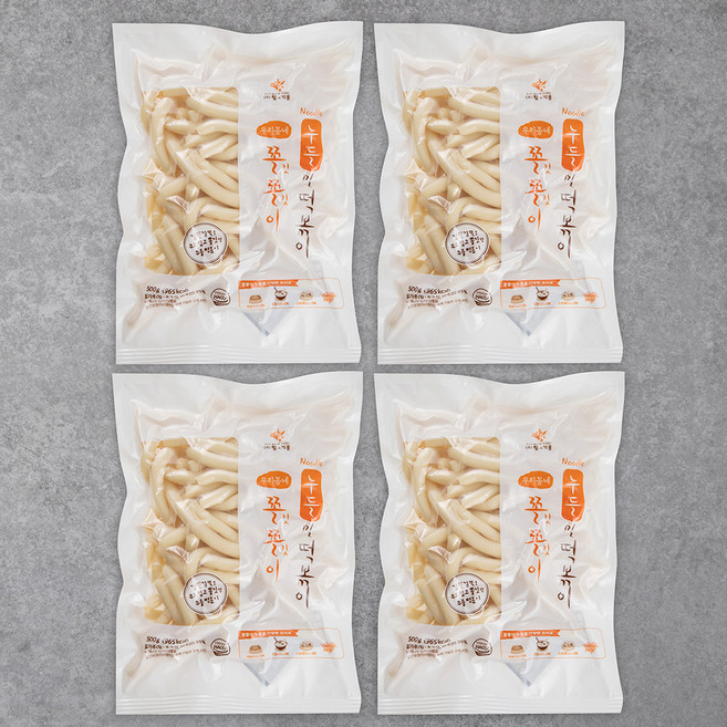 황소식품 우리동네 쫄쫄이 누들밀떡볶이, 500g, 4개