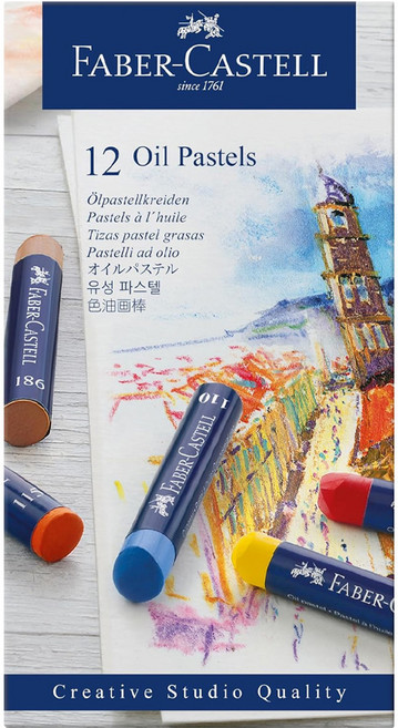 FABER-CASTELL 輝柏 油性粉彩條, 12色, 1盒