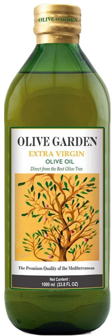 OLIVE GARDEN 橄欖莊園 特級冷壓初榨橄欖油, 1L, 1瓶