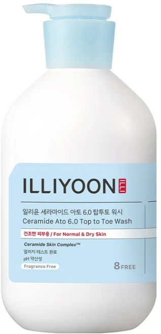 일리윤 세라마이드 아토 6.0 탑투토 바디워시 무향, 1L, 1개 - 쿠팡
