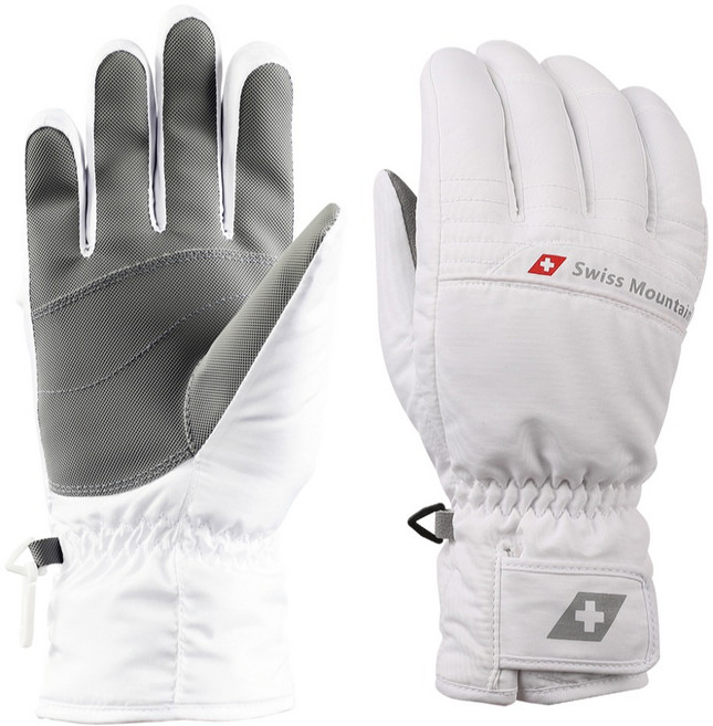 스위스마운틴 남성용 스키장갑 BC910, 화이트, 1개