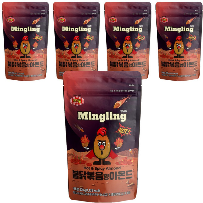 머거본 불닭볶음 아몬드, 200g, 5개