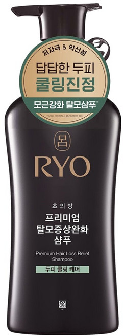 RYO 呂 蔘蘊菁萃頭皮賦活冷護洗髮精, 1瓶, 490ml