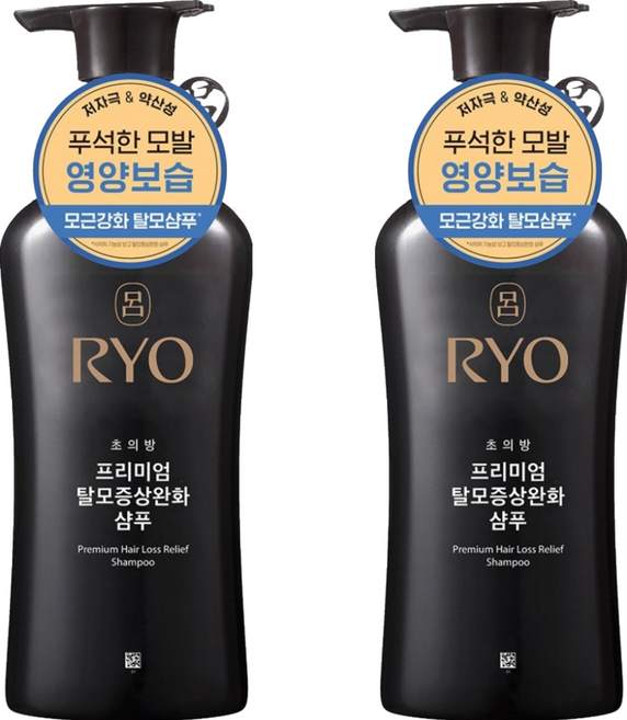 려 초의방 프리미엄 탈모증상완화 샴푸, 490ml, 2개