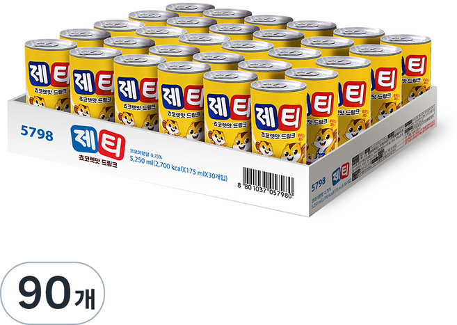 제티 동서식품 초콜렛드링크, 175ml, 90개