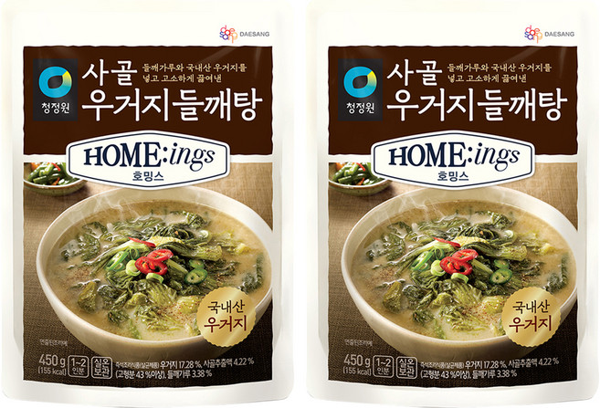 청정원 호밍스 사골 우거지 들깨탕, 450g, 2개