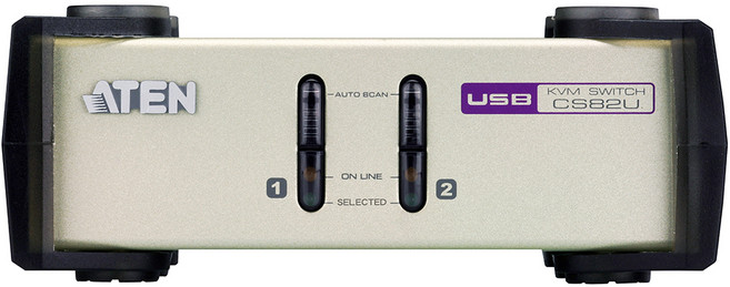 ATEN 宏正 2埠 USB+PS/2 雙介面KVM多電腦切換器, 1個, CS82U