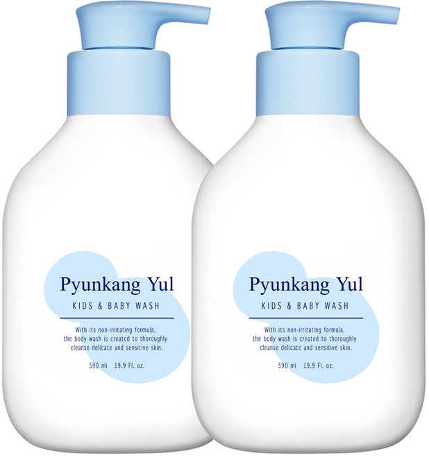 편강율 키즈 앤 베이비 바디워시 베이비파우더향, 590ml, 2개