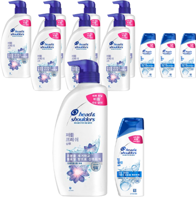 head & shoulders 海倫仙度絲 清新香氛洗髮精 800ml 2瓶 + 深層清潔洗髮精 90ml組, 4套