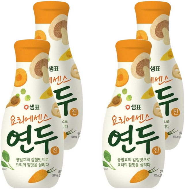 연두 요리에센스 진, 500ml, 4개