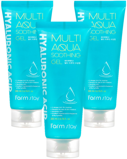 팜스테이 히아루론산 멀티 아쿠아 수딩젤, 200ml, 3개