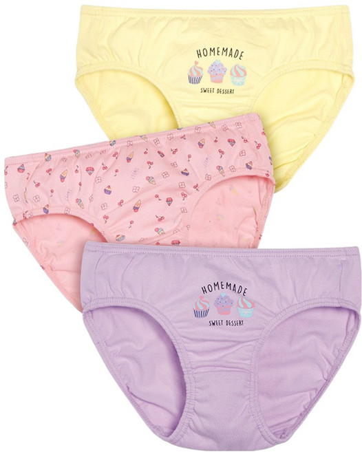 크리켓 트라이 여아용 삼각 팬티 3종 세트 CGPDG14