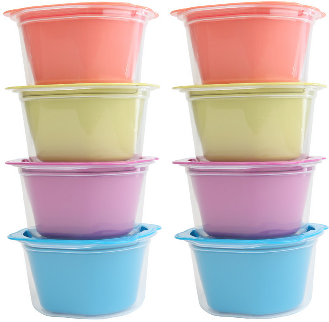 이지앤프리 맛쿡 밀폐용기 8종 24개입 세트, 뚜껑 8p + 외부용기 8p + 내부용기 8p, 1세트