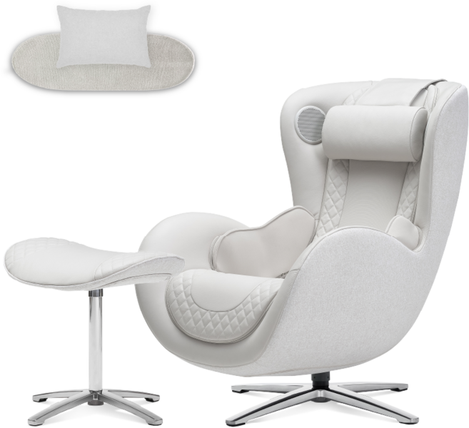 누하스 뉴클래식 안마의자 + 고급 러그 + 보조쿠션 방문설치, N-0003H, 엘더화이트