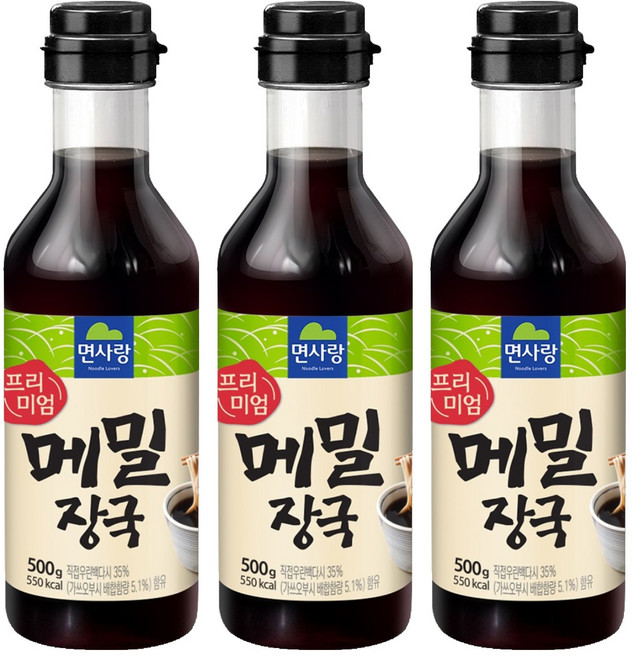 면사랑 프리미엄 메밀장국, 500g, 3개
