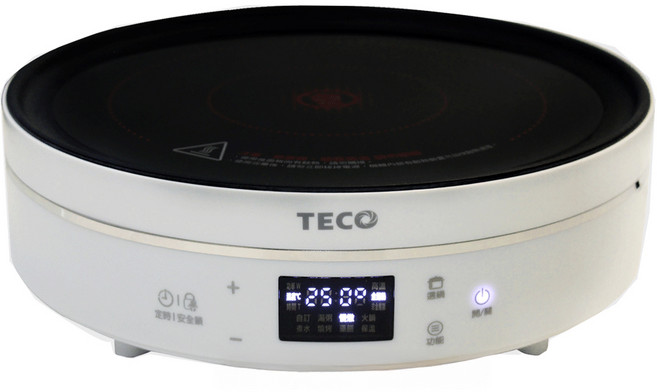 TECO 東元 圓形多段控溫電陶爐 一爐多用不挑鍋具 7段火力調節 精準溫控, YJ1351CB, 獨立式
