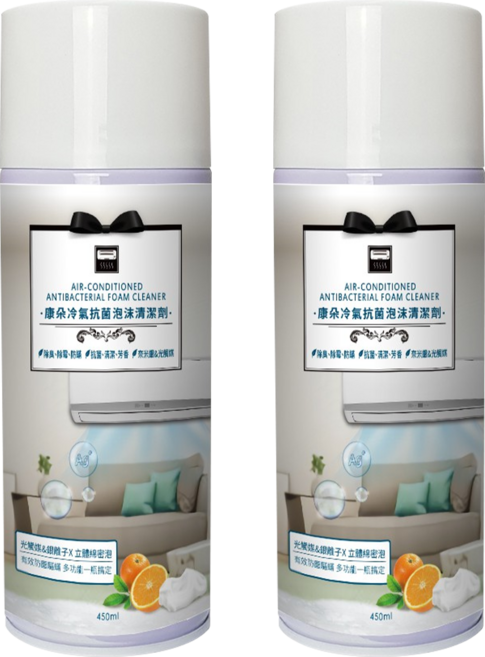QUNDO 康朵 冷氣泡沫清潔劑, 450ml, 2瓶