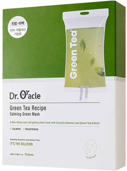 Dr.Oracle 綠茶配方舒緩綠色面膜 25ml, 10入, 1個