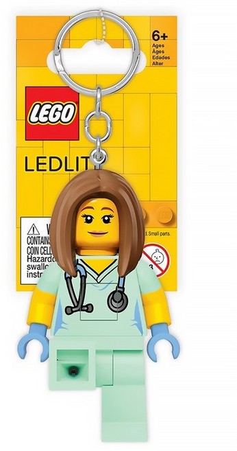 LEGO #KE156 經典護士LED燈鑰匙圈 6歲以上, 混和顏色, 1個