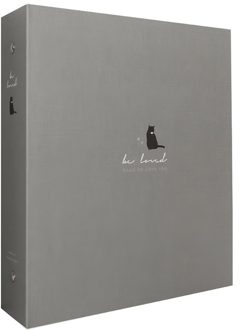 ALBUM Shop Love Binder 自黏式相簿, 灰貓, 50張