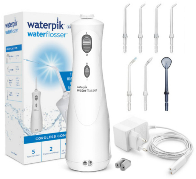워터픽 코드레스 플러스 구강세정기 + 팁 세트, WP-450K, 화이트