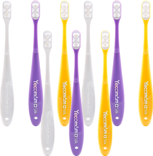 예꼬맘 실크 베이비용 칫솔 1단계, 랜덤발송, 1개입, 9개