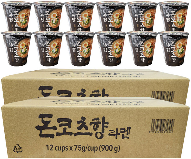 돈코츠향 라멘 소컵 라면 75g, 24개