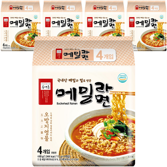 봉평촌 메밀라면 112g, 20개