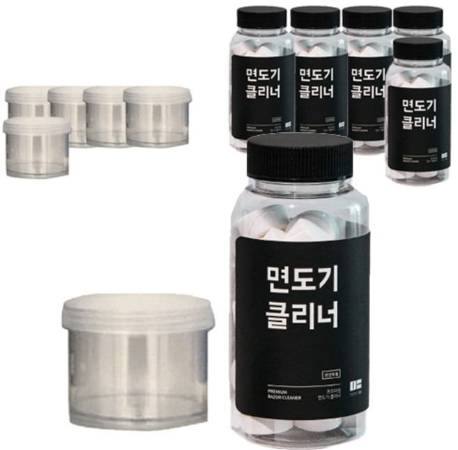 만듬 면도기 클리너 + 세척통, 30개입, 6개