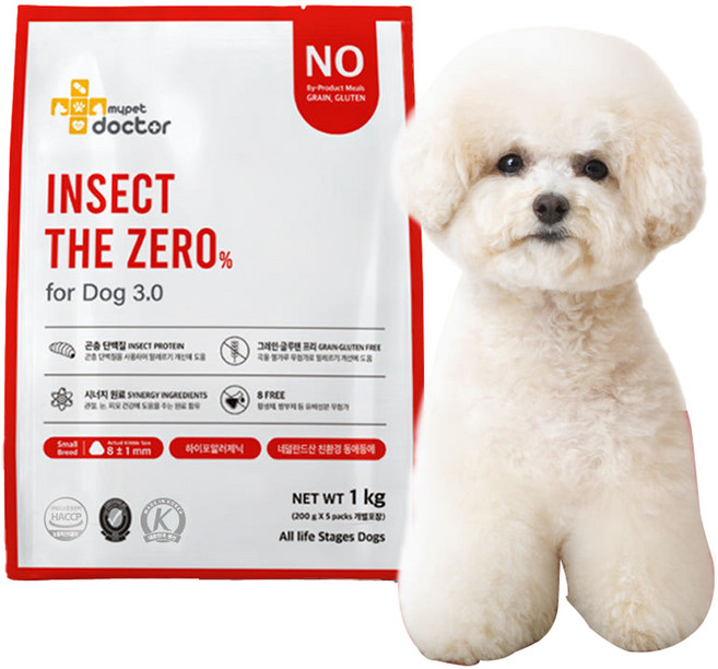 마이펫닥터 시그니처 인섹트더제로 피부알러지 강아지사료, 곤충, 1kg, 1개